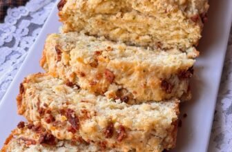 Tacky Bacon Onion Bread (Simple Home made Recipe)